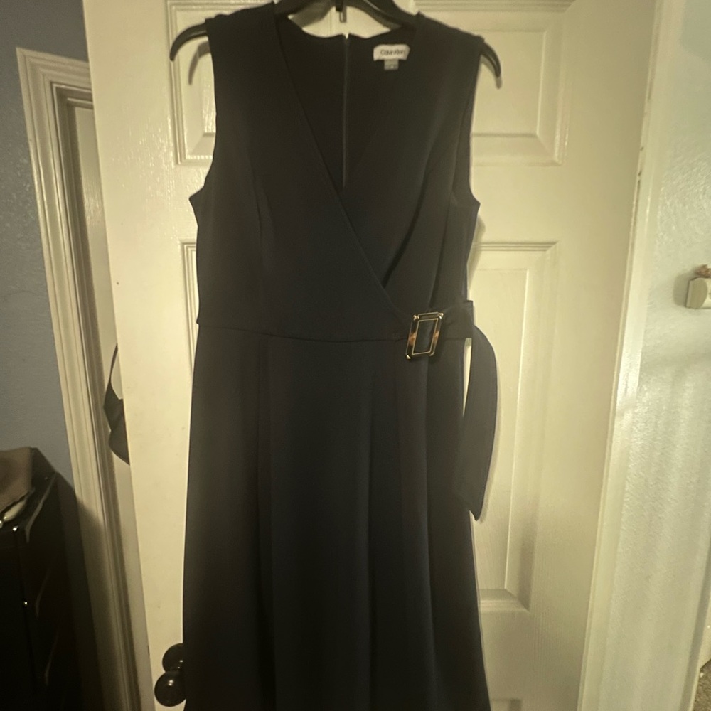 Calvin Klein Navy Sleeveless Dress